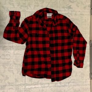 Goodfellow & co red lumberjack button down